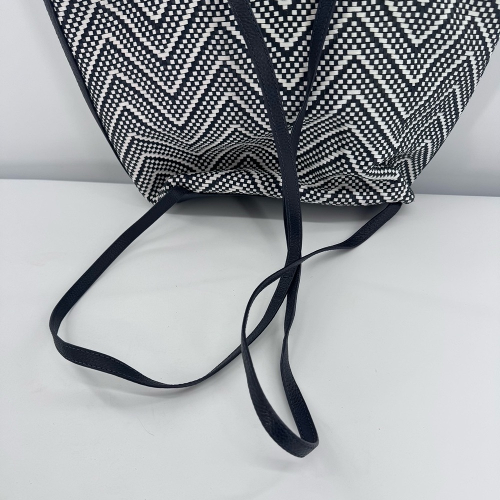 Michael Kors Junie Backpack Admiral Optic‎ White Leather Blue Bag - Picture 4 of 14